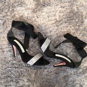 CHRISTIAN LACROIX | Black Rhinestone and Bow Heels